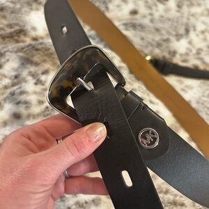 Michael Kors Black Leather Belt - large